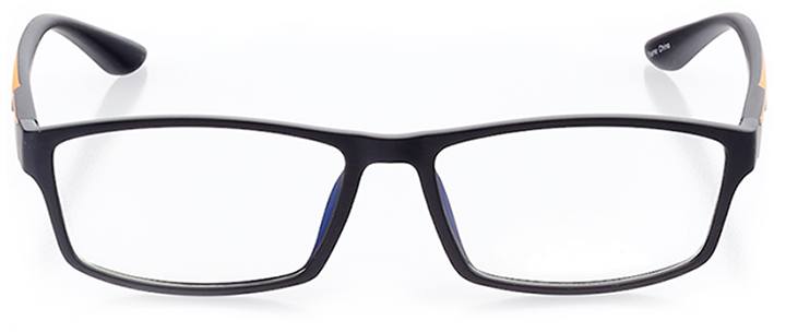 santorini: men's rectangle eyeglasses in orange - front view