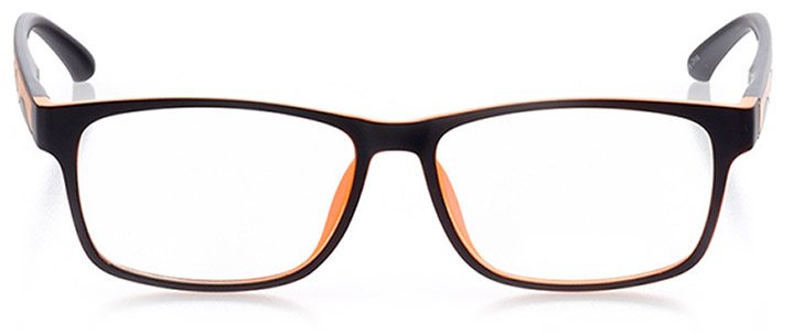 asbury park: men's square eyeglasses in orange - front view
