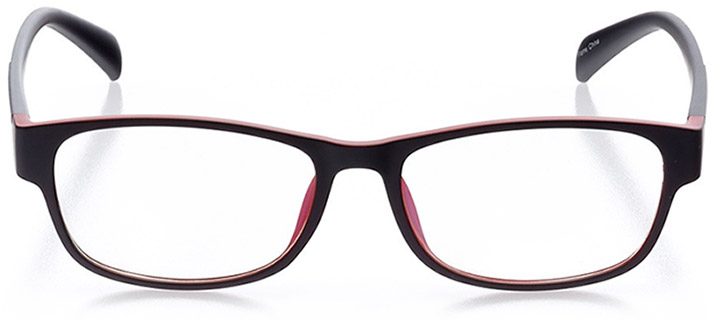 stinson beach: men's oval eyeglasses in red - front view