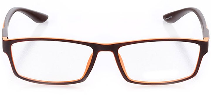 apollo bay: men's rectangle eyeglasses in orange - front view