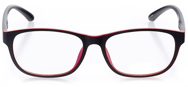 hermosa beach: men's oval eyeglasses in red - front view