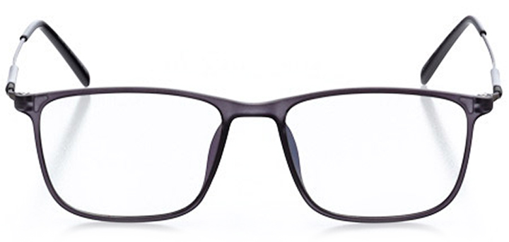 nags head: men's square eyeglasses in gray - front view