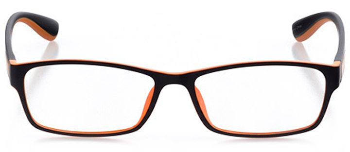 saugatuck: men's rectangle eyeglasses in orange - front view