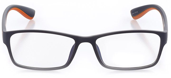 cannon beach: men's rectangle eyeglasses in orange - front view