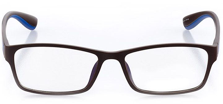 sausalito: men's rectangle eyeglasses in brown - front view