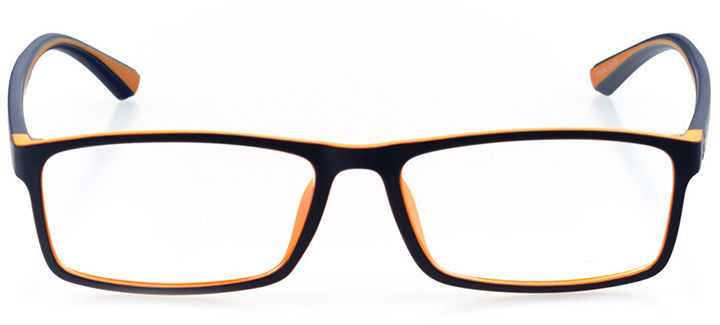 hobe sound: men's rectangle eyeglasses in brown - front view
