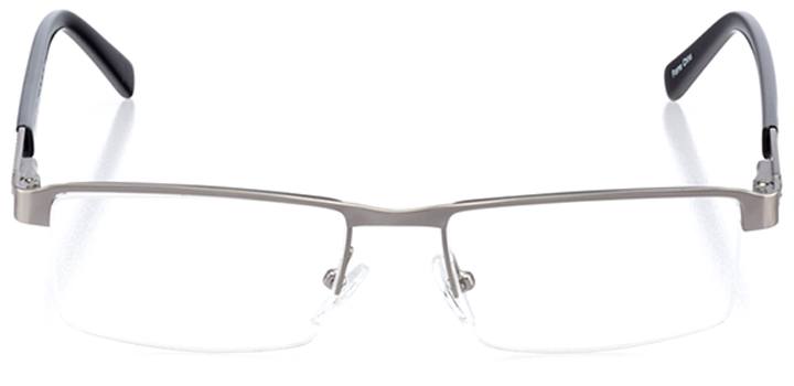 kite beach: men's rectangle eyeglasses in black - front view