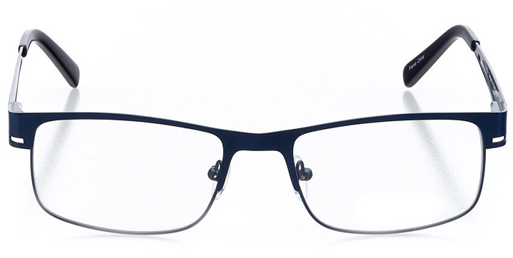 jupiter: men's rectangle eyeglasses in blue - front view