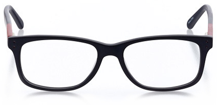 jensen beach: men's square eyeglasses in red - front view