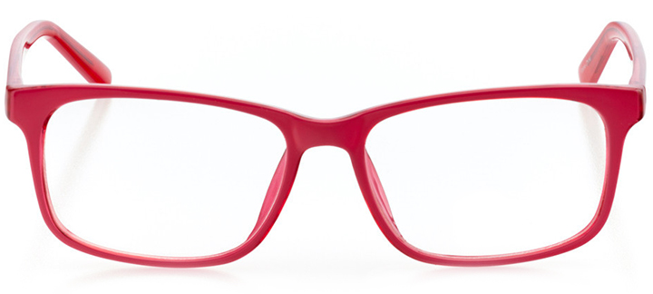 luxembourg city: women's square eyeglasses in pink - front view