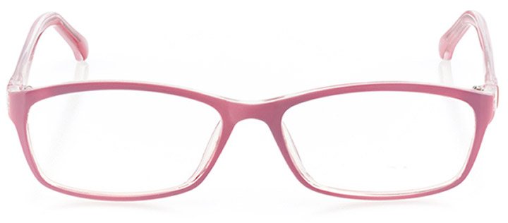 san juan capistrano: women's rectangle eyeglasses in pink - front view