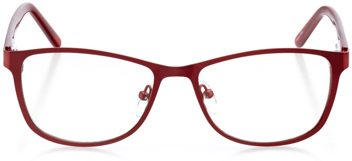 dubai: women's cat eye eyeglasses in red - front view