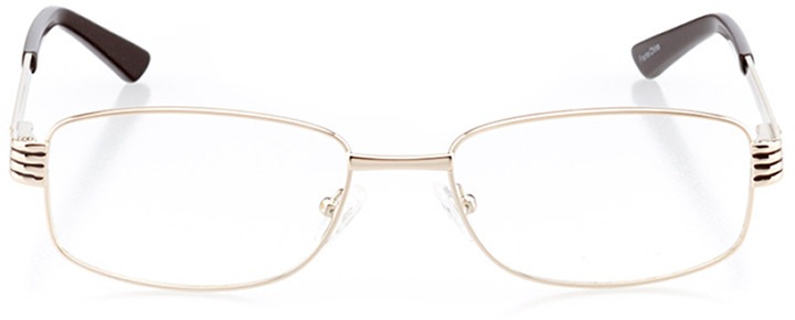 trapani: women's rectangle eyeglasses in brown - front view