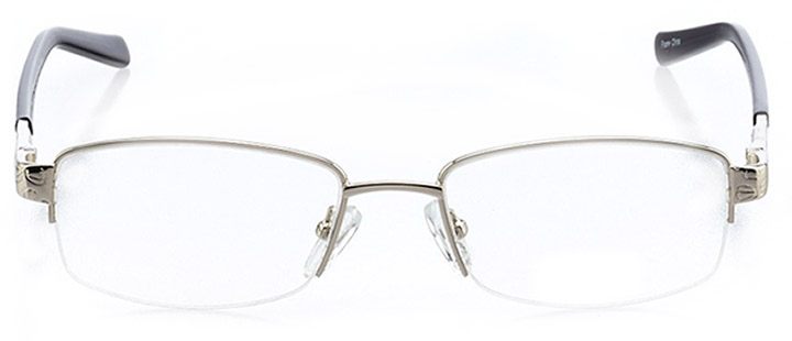 martigues: women's rectangle eyeglasses in silver - front view