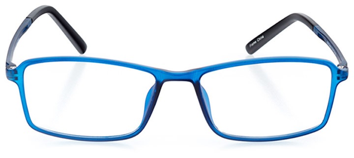edinburgh: men's rectangle eyeglasses in blue - front view
