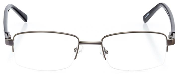 perth: men's rectangle eyeglasses in gray - front view