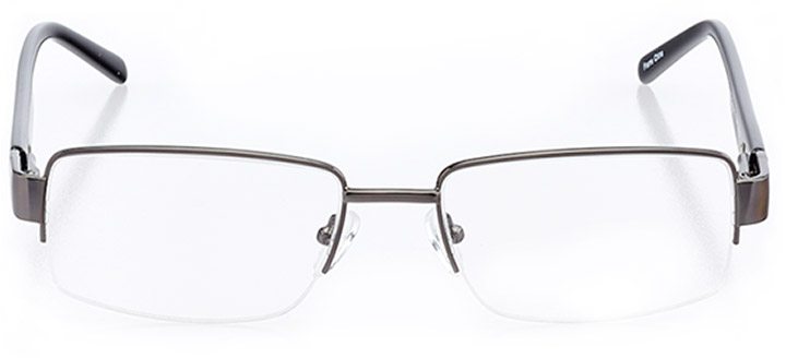 sutton: men's square eyeglasses in gray - front view