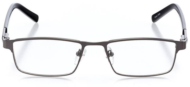 brno: men's rectangle eyeglasses in red - front view