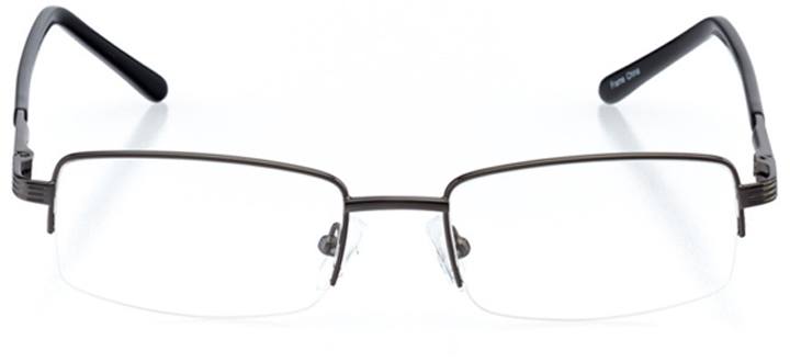 bridgton: men's rectangle eyeglasses in gray - front view