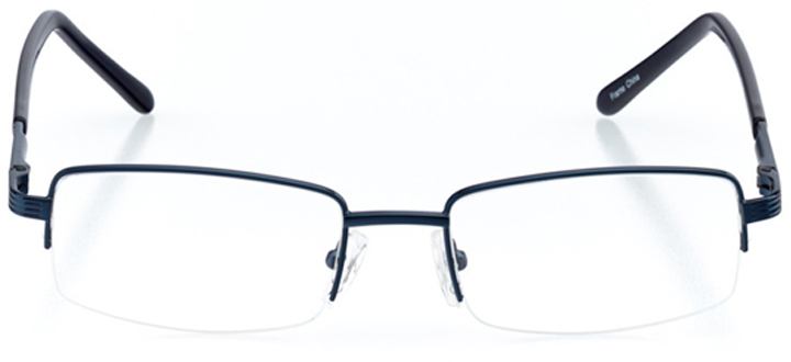 bridgton: men's rectangle eyeglasses in blue - front view
