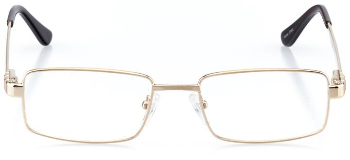 middlebury: men's rectangle eyeglasses in brown - front view