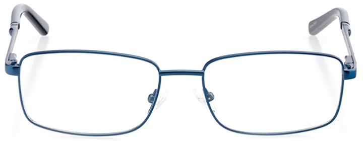 branson: men's rectangle eyeglasses in blue - front view