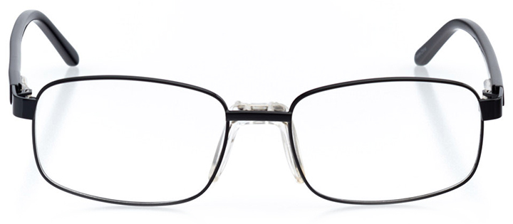 boulder: men's square eyeglasses in black - front view