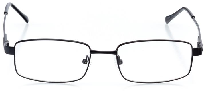 antalya: men's rectangle eyeglasses in black - front view