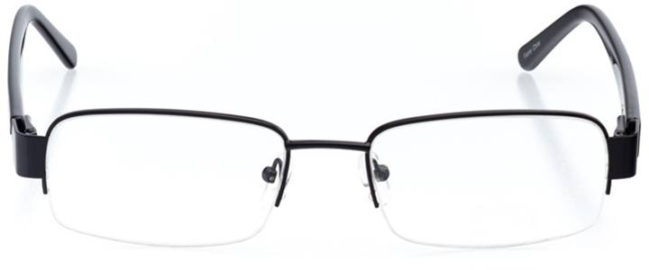 tel aviv: men's rectangle eyeglasses in black - front view