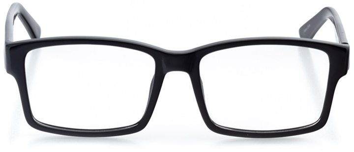 atlanta: men's square eyeglasses in black - front view