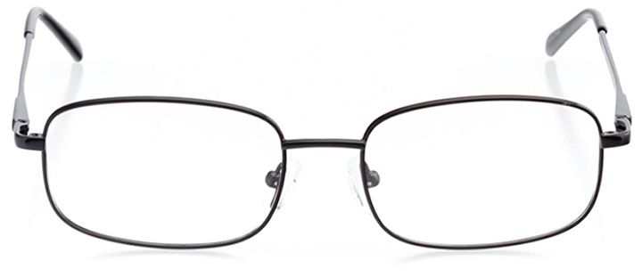 auckland: men's rectangle eyeglasses in black - front view