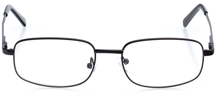manchester: men's rectangle eyeglasses in black - front view