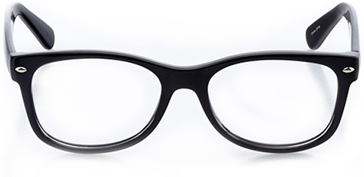 aarhus: square eyeglasses in black - front view