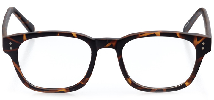 helsinki: round eyeglasses in tortoise - front view