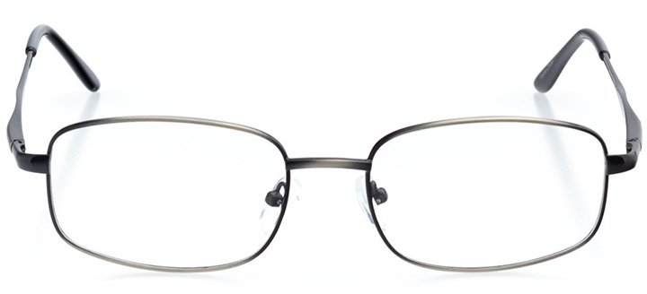 brussels: men's rectangle eyeglasses in gray - front view