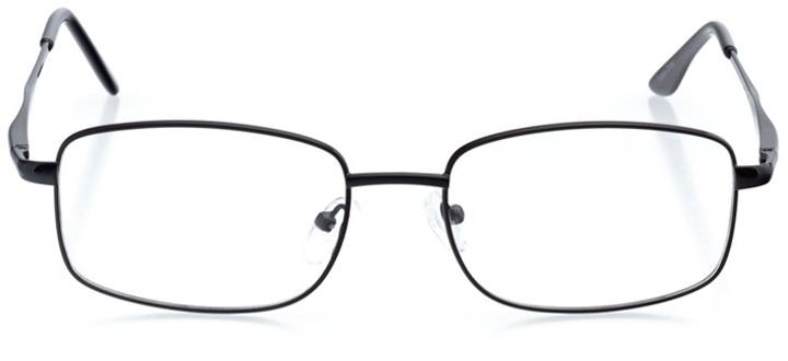 cologne: men's rectangle eyeglasses in black - front view