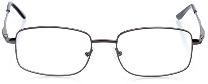 oslo: men's rectangle eyeglasses in gray - front view