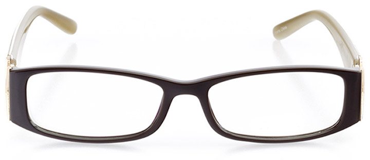 quincy: women's rectangle eyeglasses in brown - front view
