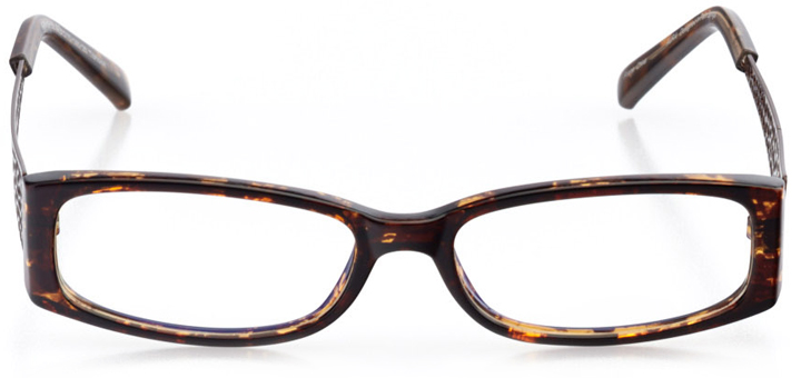 rio de janeiro: women's rectangle eyeglasses in tortoise - front view