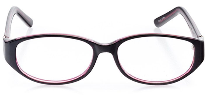 camden: women's oval eyeglasses in black - front view