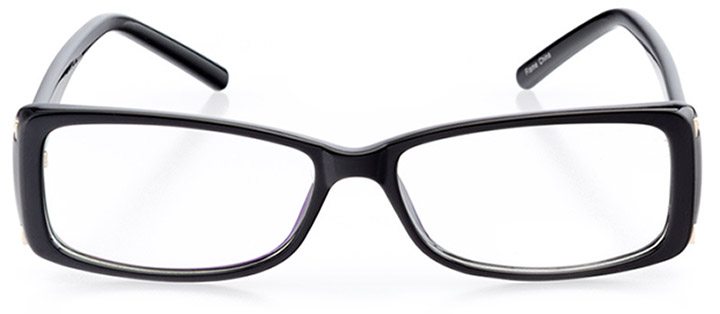 st. austell: women's rectangle eyeglasses in black - front view