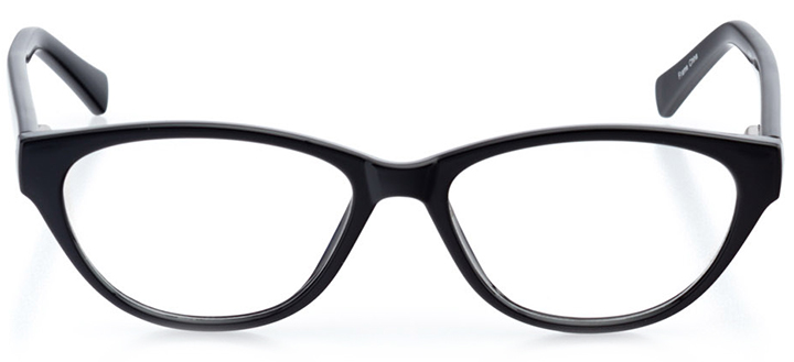 montreux: women's cat eye eyeglasses in black - front view