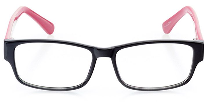 monte carlo: women's rectangle eyeglasses in pink - front view