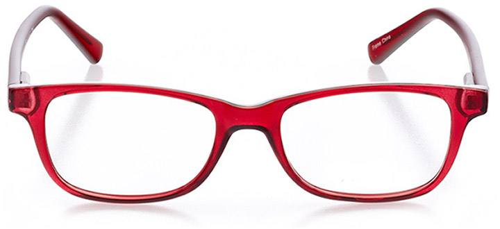 st. ives: women's rectangle eyeglasses in red - front view