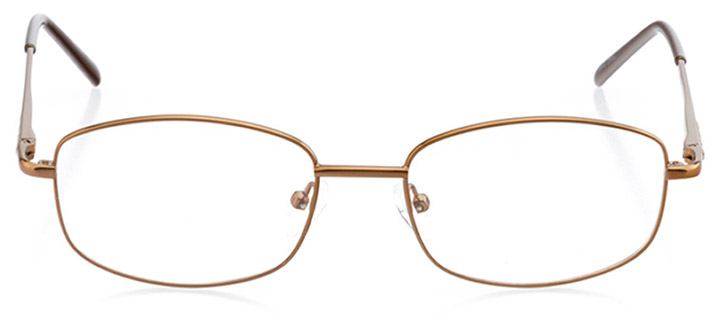 laurel: women's rectangle eyeglasses in brown - front view