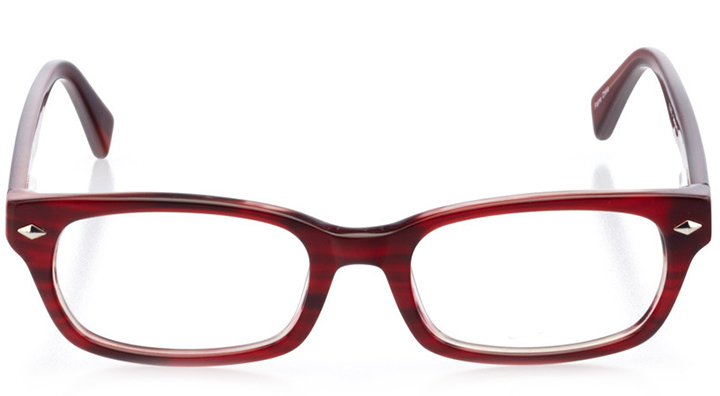 san clemente: women's rectangle eyeglasses in red - front view