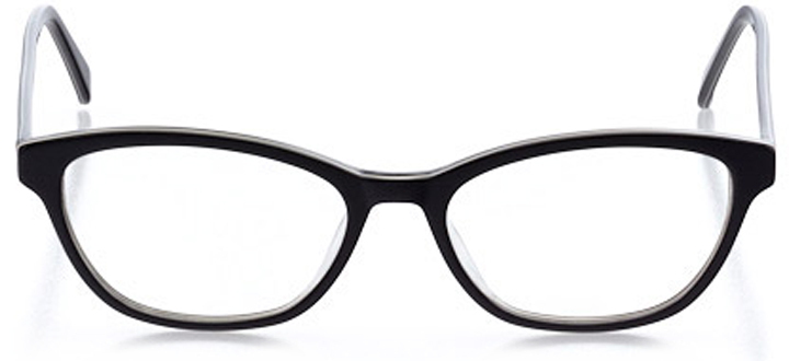 peabody: women's cat eye eyeglasses in black - front view