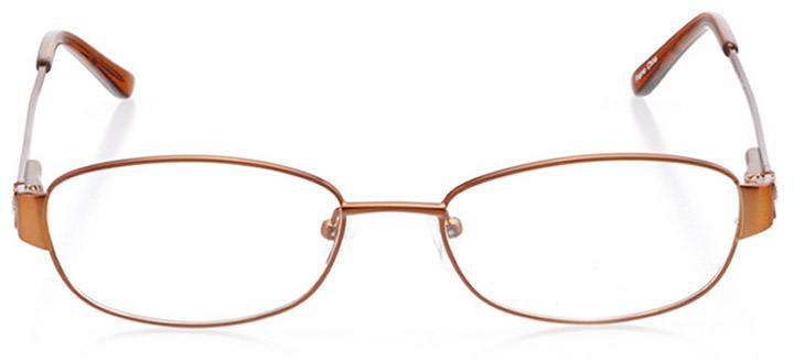 taylor: women's oval eyeglasses in brown - front view
