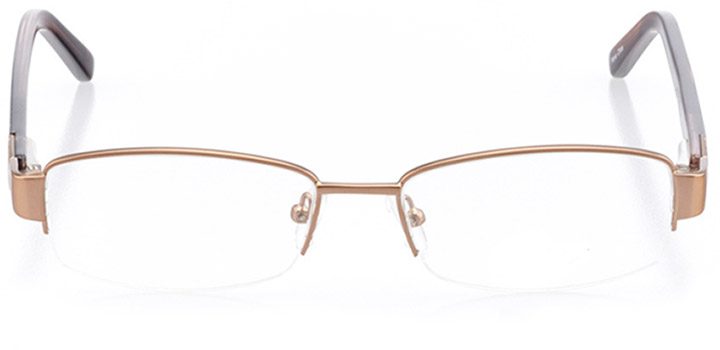 havre de grace: women's rectangle eyeglasses in brown - front view