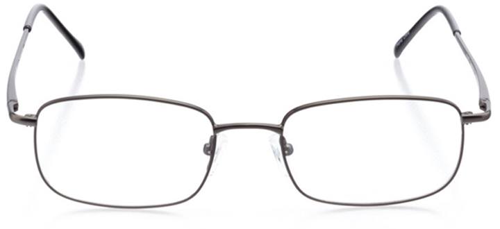 rhodes: men's square eyeglasses in gray - front view
